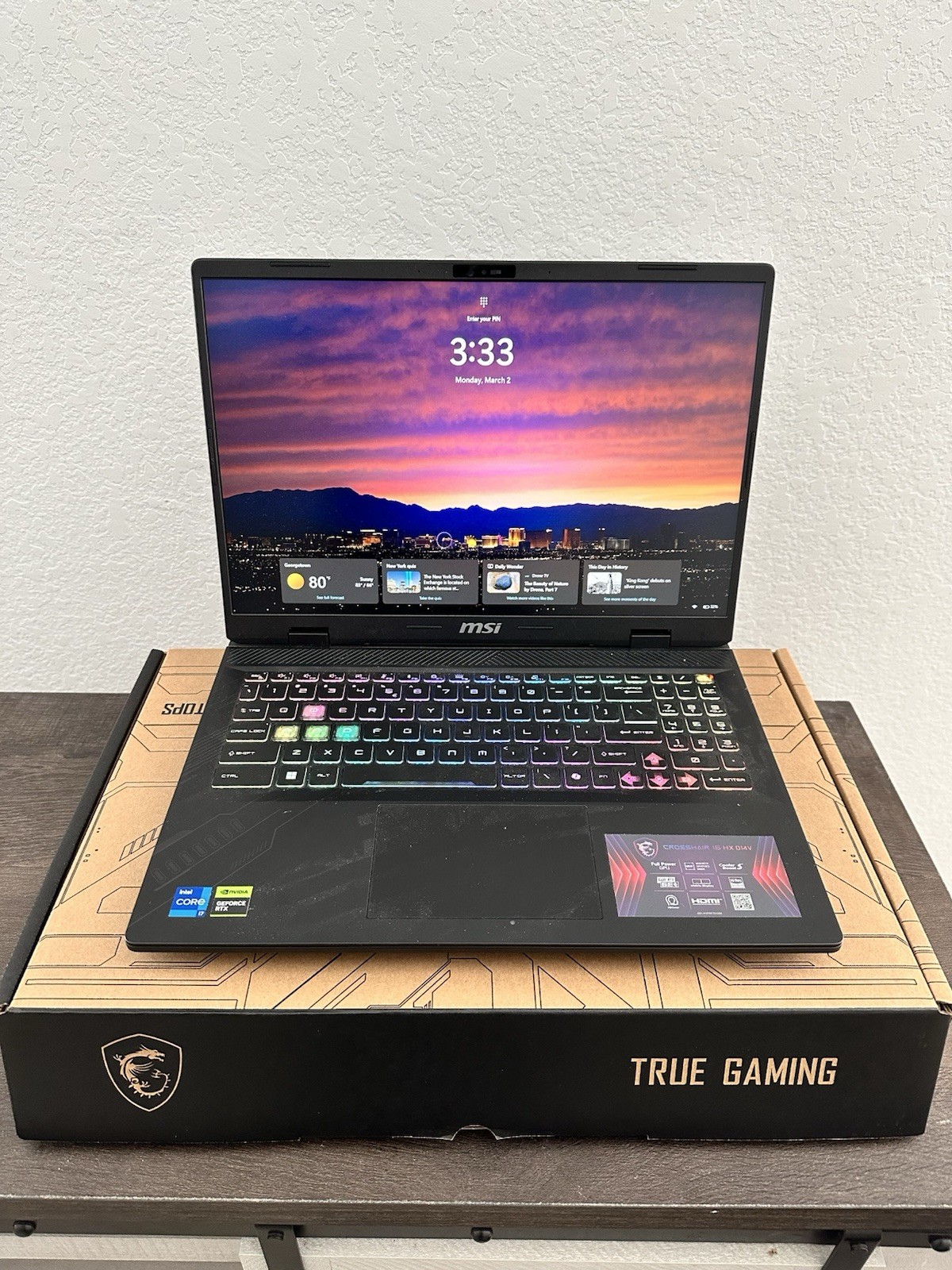MSI Crosshair 15 Gaming Laptop Intel i7 RTX 16GB RAM 512GB SSD 15.6″ Windows 11