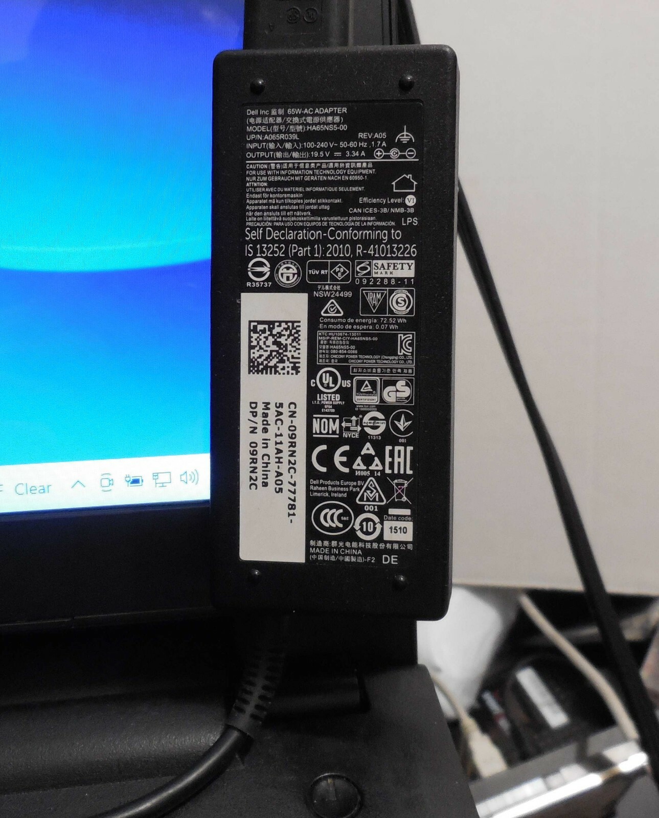 DELL INSPIRON 3542 INTEL 2957U @ 1.40GHZ 4GB RAM 160GB HDD 15.6″ WIN 10