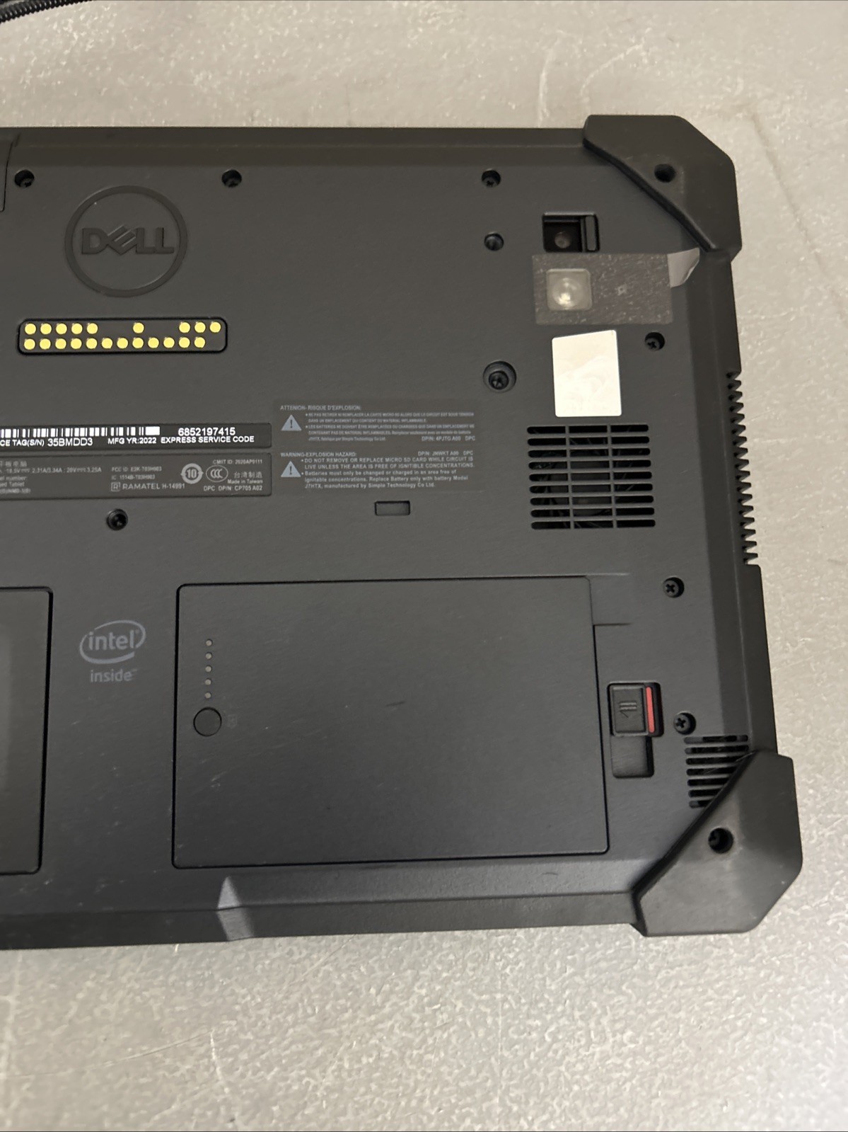 DELL Latitude 7220 Rugged Extreme Tablet Window 11
