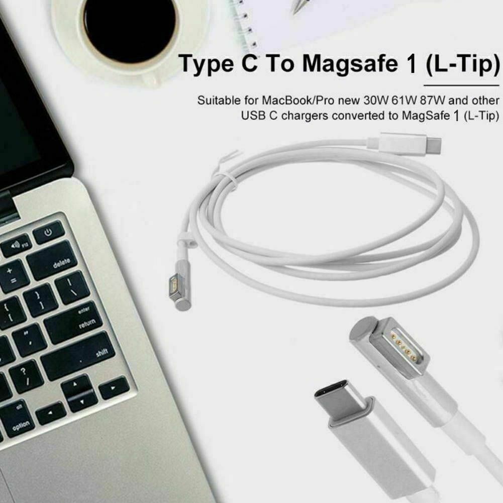 Type C to MagSafe L-Tip Cable Charger For MacBook Computer USB-C Power Adapter