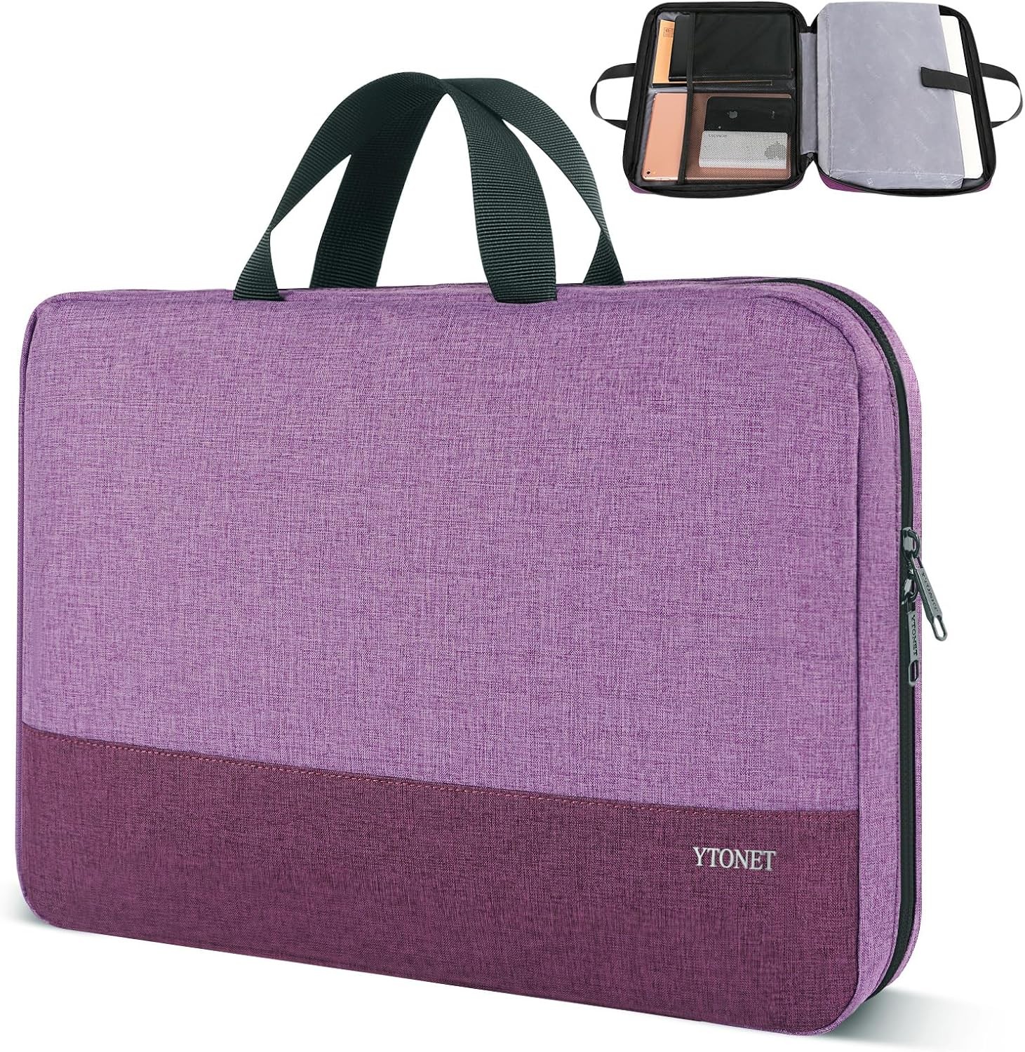 Laptop Sleeve Case 15.6 Inch, Slim TSA Laptop Cover with Handle for HP Dell Leno