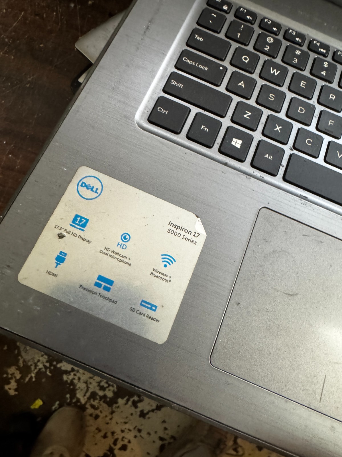 Dell Inspiron 17 5000 Series Core i5 7th Gen Laptop for Parts/Repair #6221
