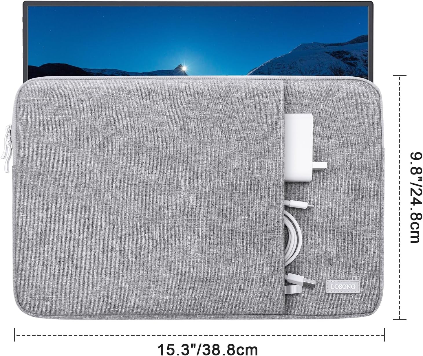 Portable Monitor Case 15.6 Inch, Protective Carrying Sleeve for 15.6 in Monitors