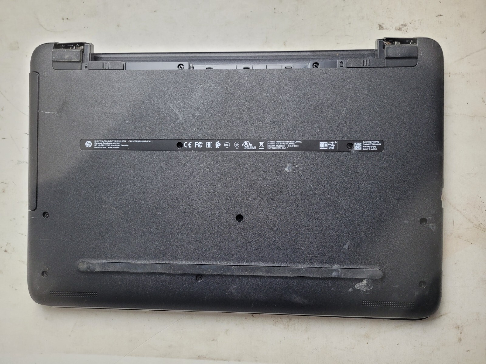 HP model 15-ba009dx w/AMD A6-7310, 4GB RAM, 500GB HDD, 15″ Laptop for Parts#2413