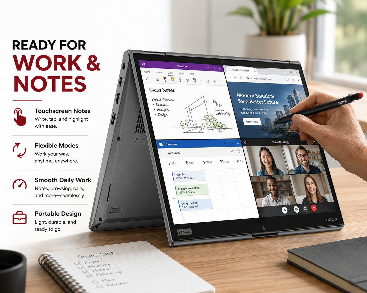 Lenovo ThinkPad L13 Yoga 2-in-1 Touch i5 16GB 256GB SSD Win11Pro Pen Fingerprint