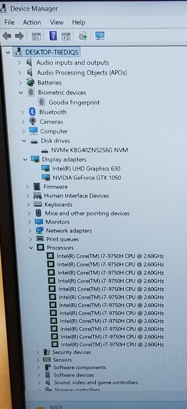 Dell Inspiron 7590 15.6 FHD i7-9750H 2.60GHz 16GB RAM 256GB SSD, GTX 1050 WIN 11