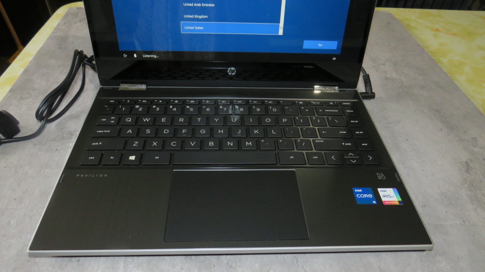 HP Pavilion x360 14” Laptop, 11th Gen Intel Core i5-1135G7, Needs Battery