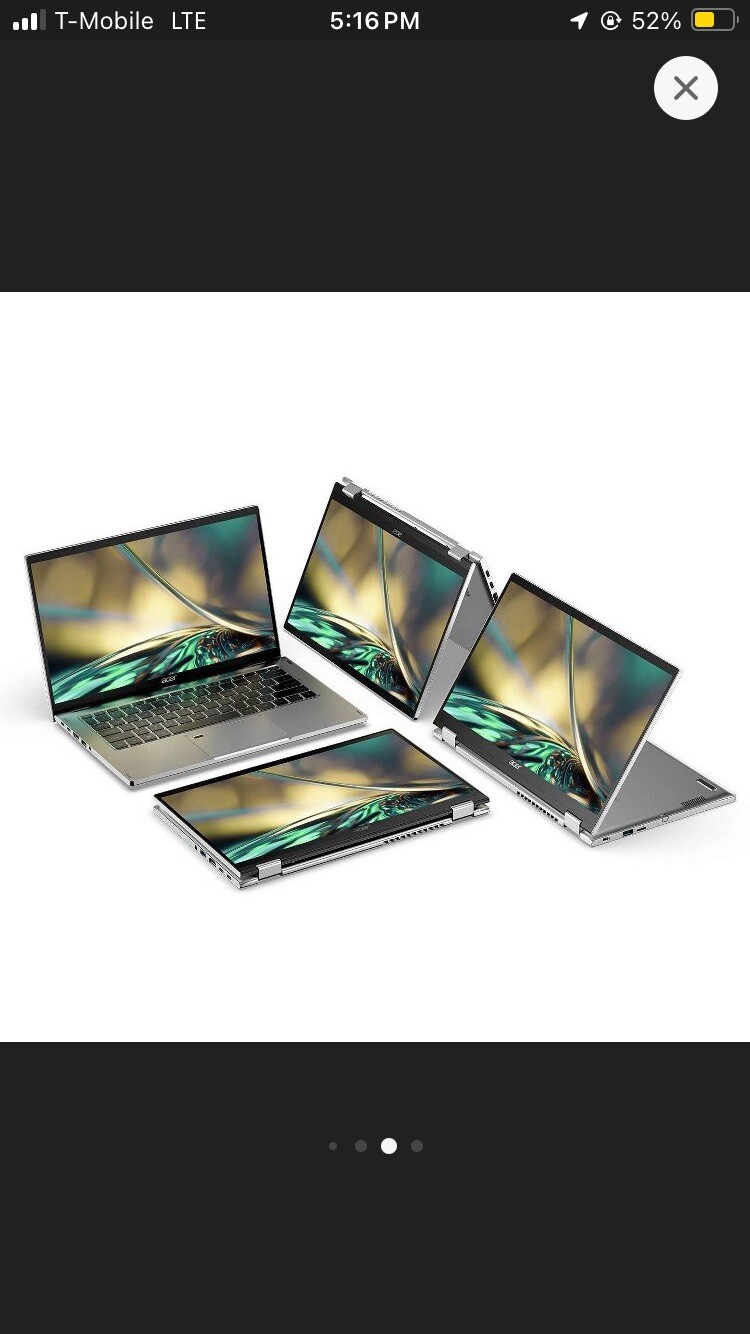 Acer Spin 3 SP314-55 14″ (256GB SSD, Intel Core i3 12th Gen., 4.40 GHz, 8GB)…