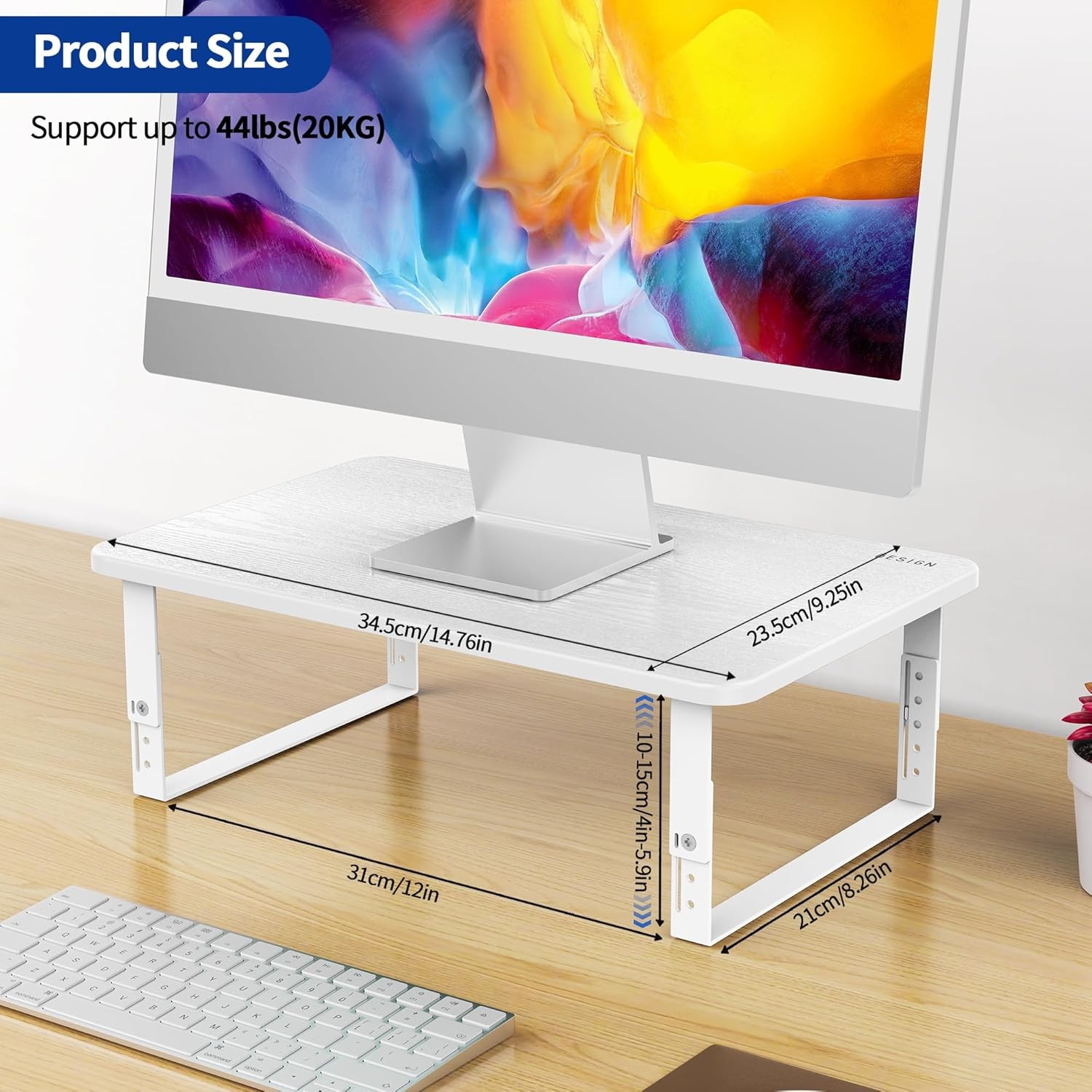 Height Adjustable Laptop Stand for MS01 Monitor Stand Riser, Computer, Printer