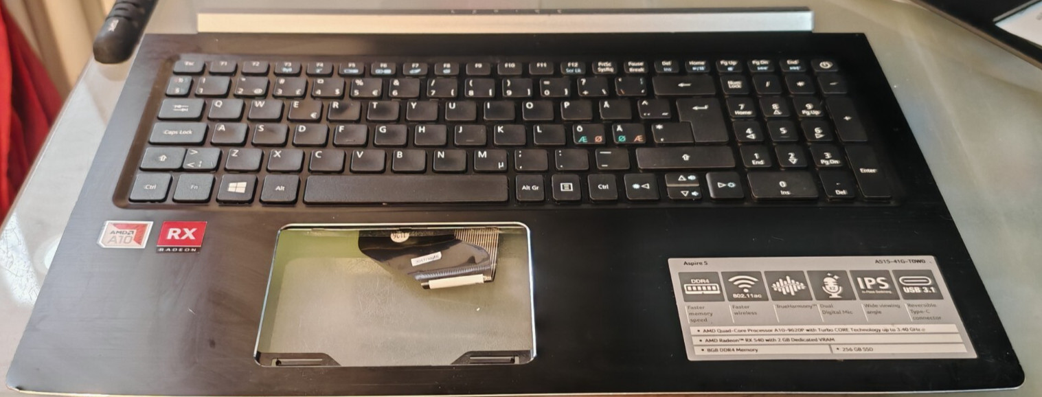 ACER A515-51 A515-41 UPPER BODY A615-51 PALMREST AM20X000D00