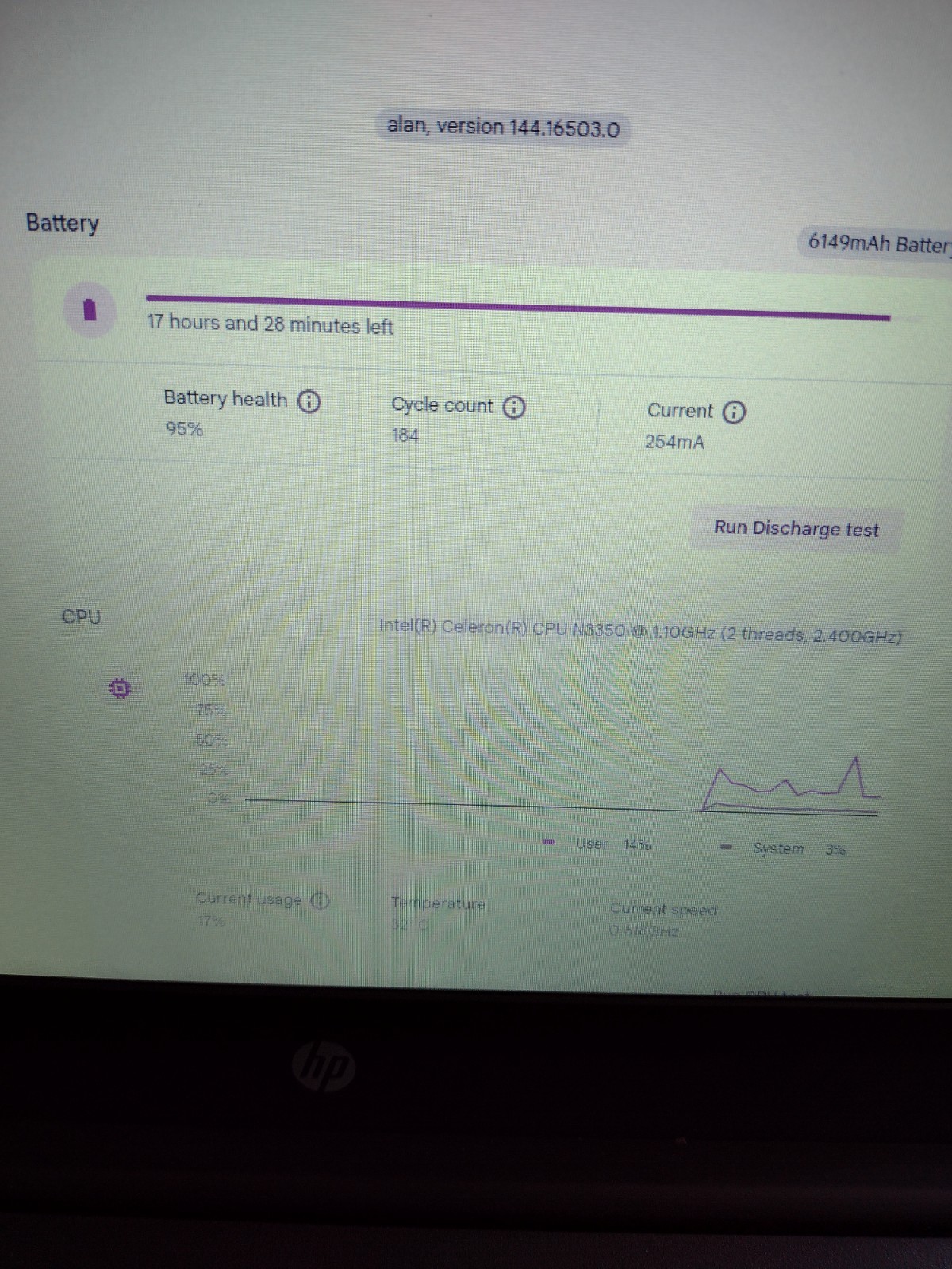 HP Chromebook 11 G6 EE 11.6″ 16GB N3350 ChromeOs dark gray runs well nice clean