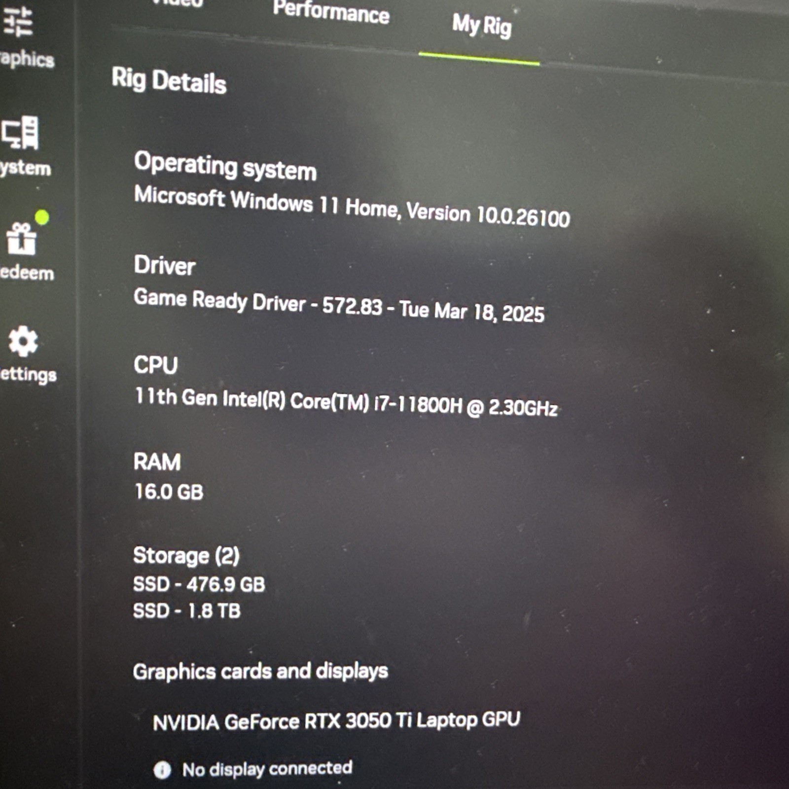 ASUS ROG Zephyrus 2021 2.5 Tb , 3050 Ti , i7 11th Gen