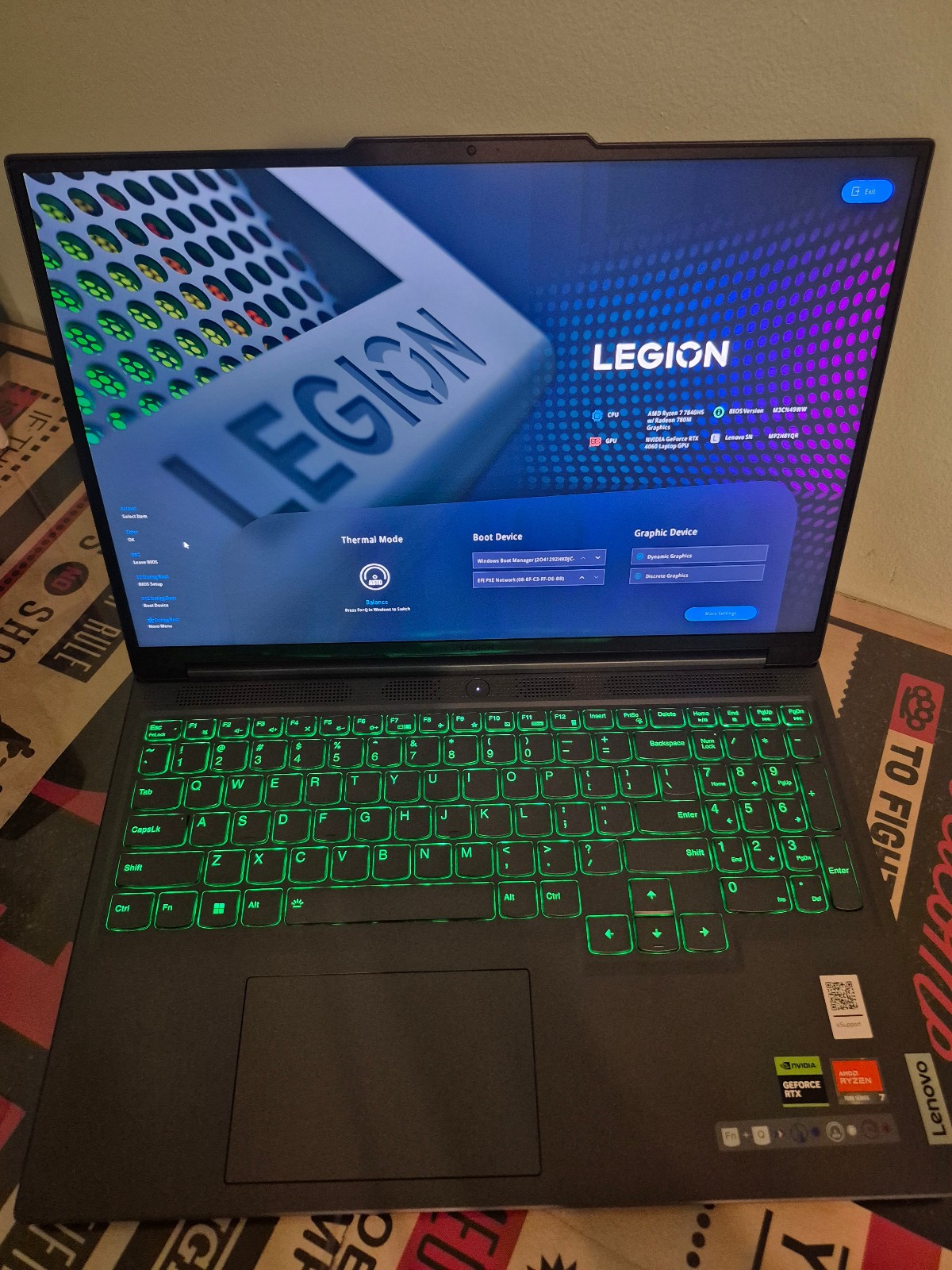 Lenovo Legion Slim 5 Gen 8 16″ 165Hz QHD+ Ryzen 7 7840HS 32GB 2TB RTX 4060