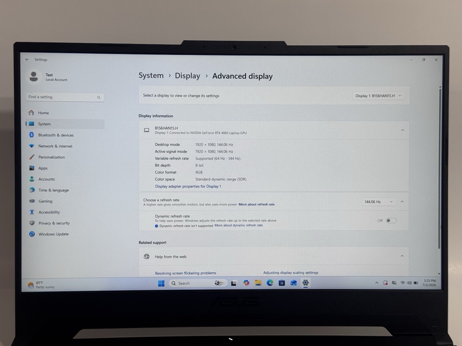 Asus TUF A15 FA507 15.6″ Ryzen 7 7735HS 16GB RAM 1TB SSD GeForce RTX 4060
