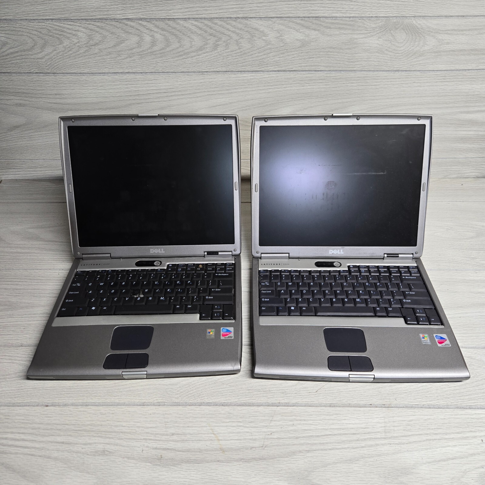 *TWO* Dell Latitude D500 14″ XGA Laptop Computers *PARTS OR REPAIR*