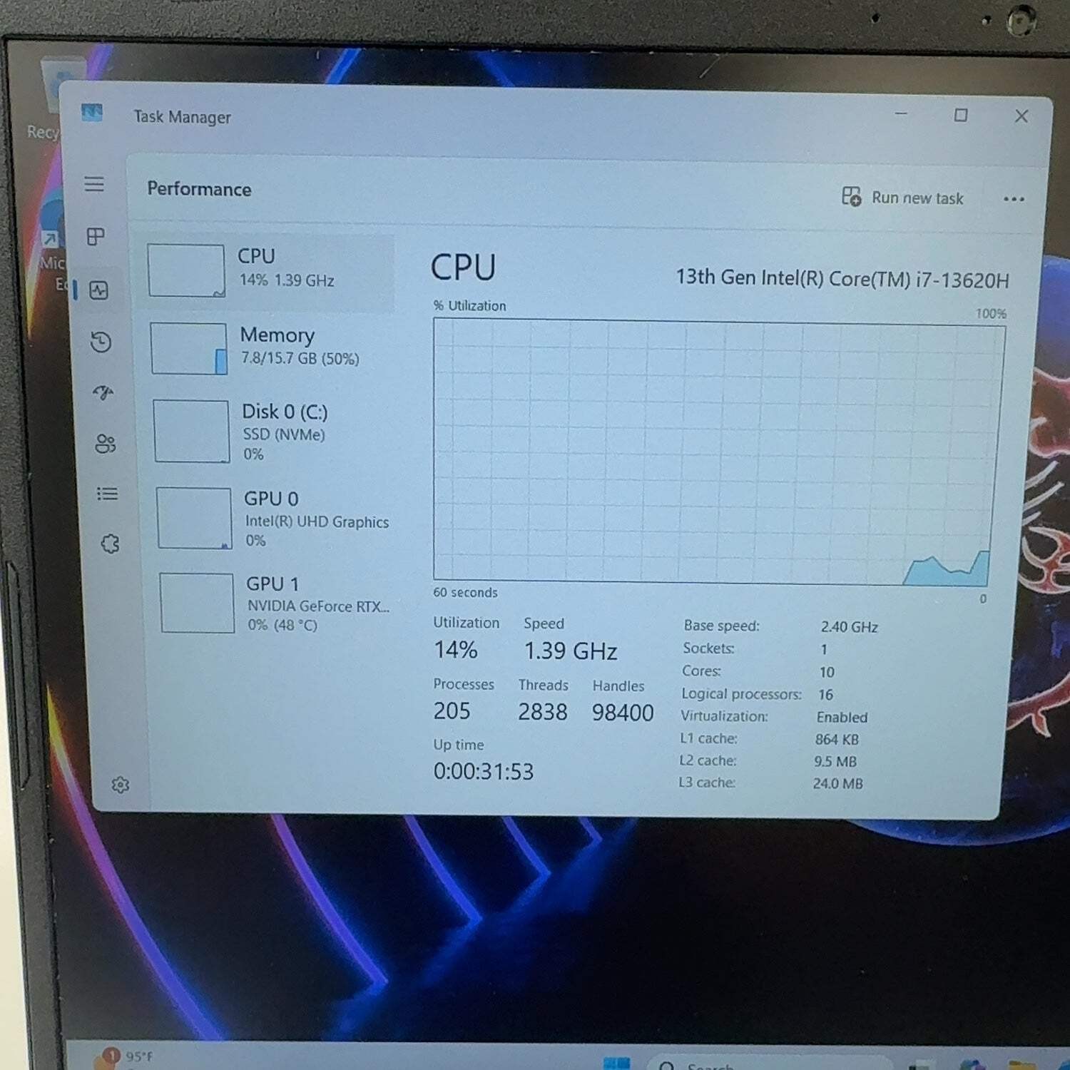 MSI Katana 15 B13VEK 15.6″ i7-13620H 2.4GHz 16GB RAM 1TB SSD GeForce RTX 4050