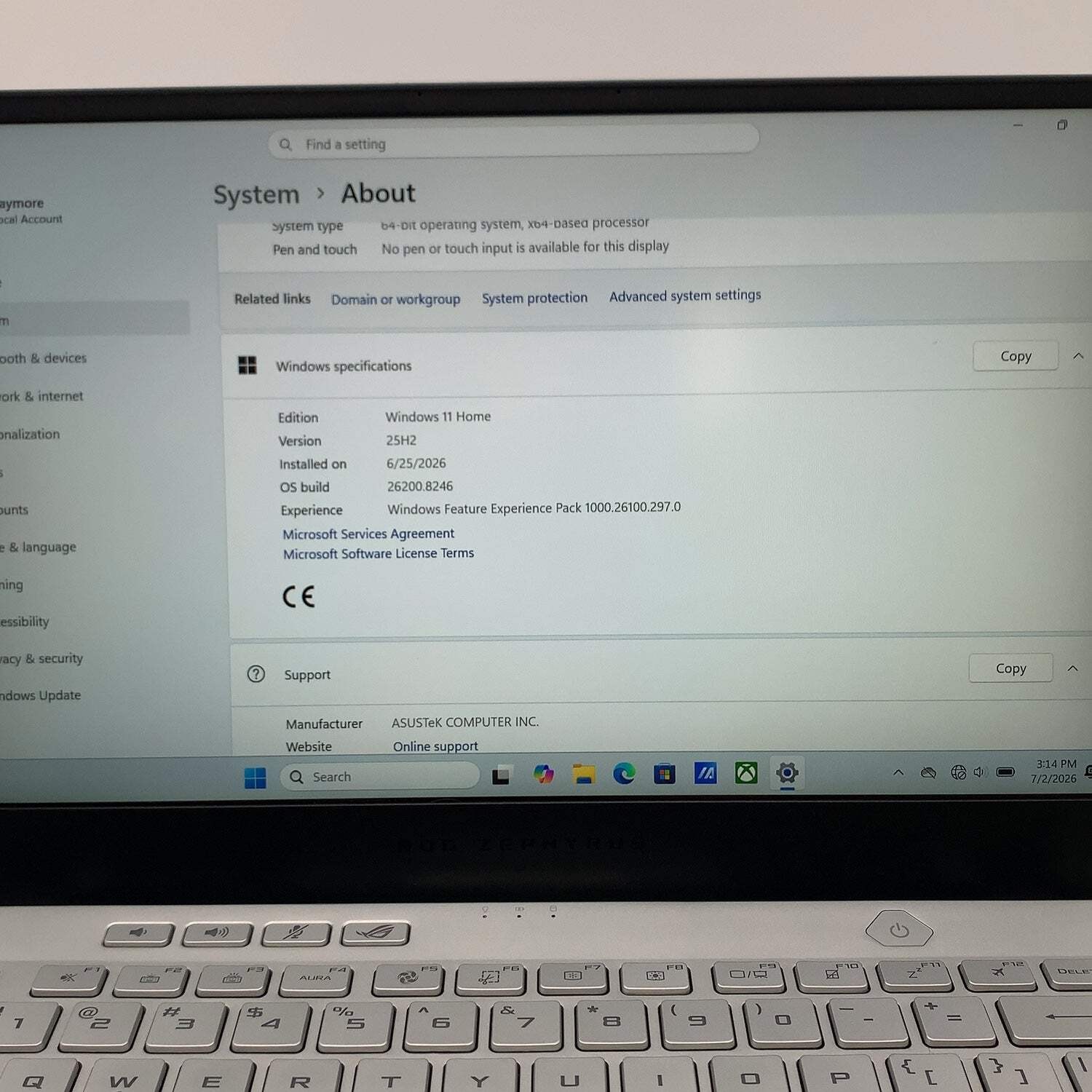 Asus ROG Zephyrus G14 GA401Q Ryzen 9 5900HS 16GB RAM 1TB SSD GeForce RTX 3060