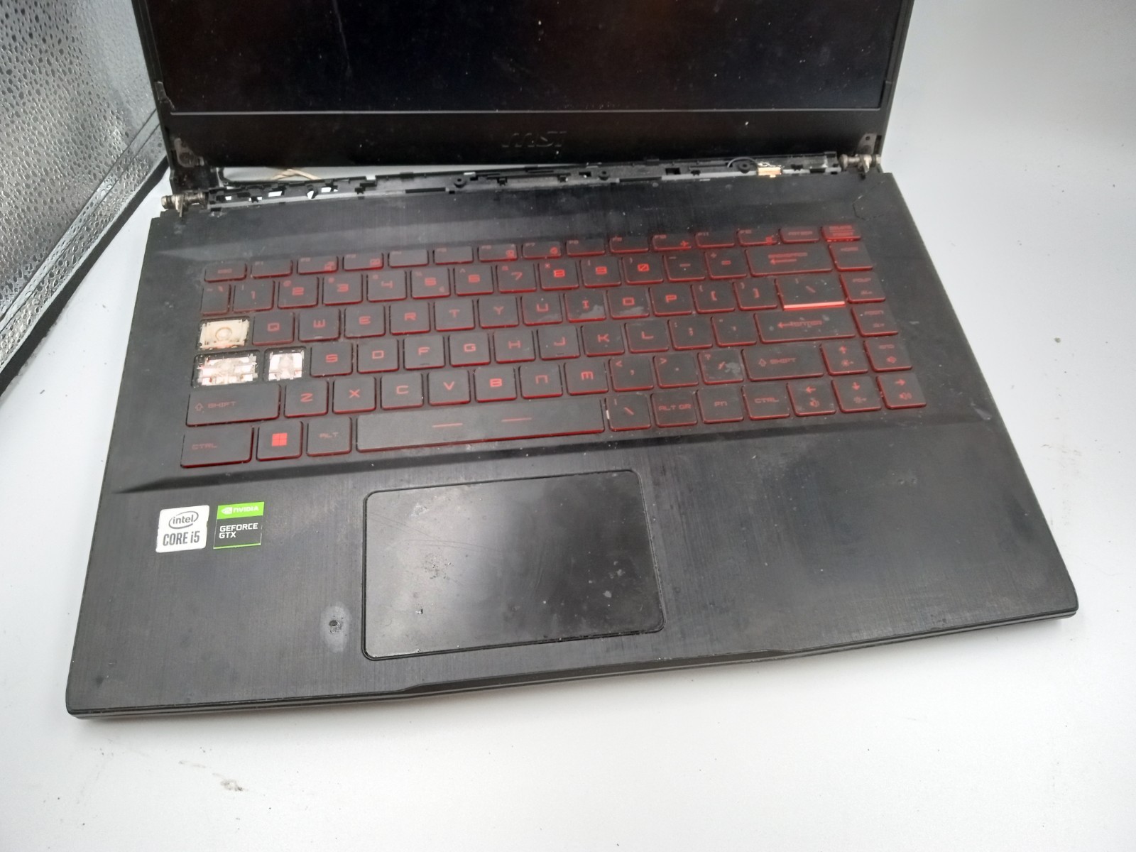 MSI GF53 Thin 10SC 15.6″ Laptop Intel i5-10300H Nvidia GTX 1650 – PARTS – READ!