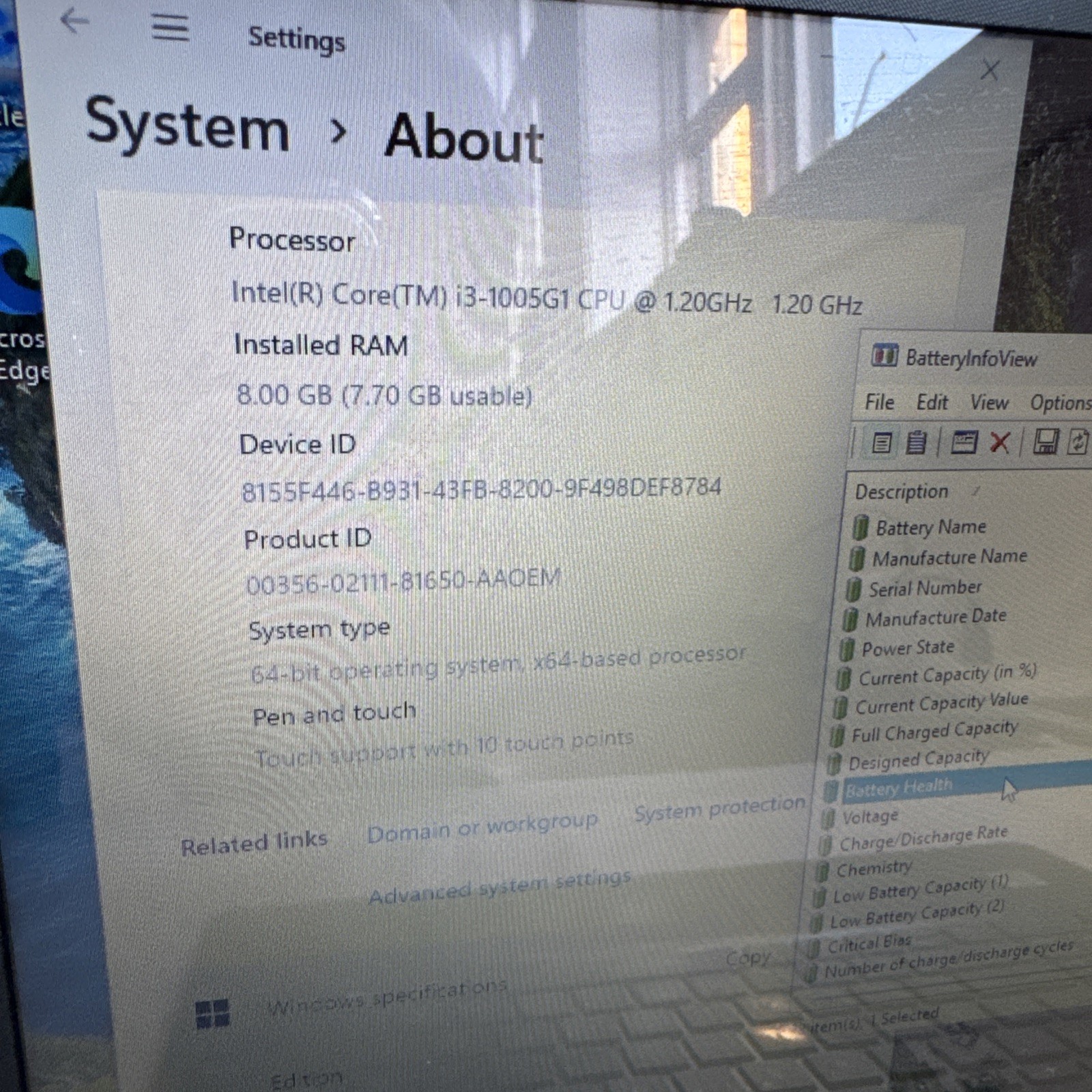 HP Laptop 15-dy1731ms HD Intel Core i3-1005G1 @1.20GHz 128GB SSD 8GB RAM W11H