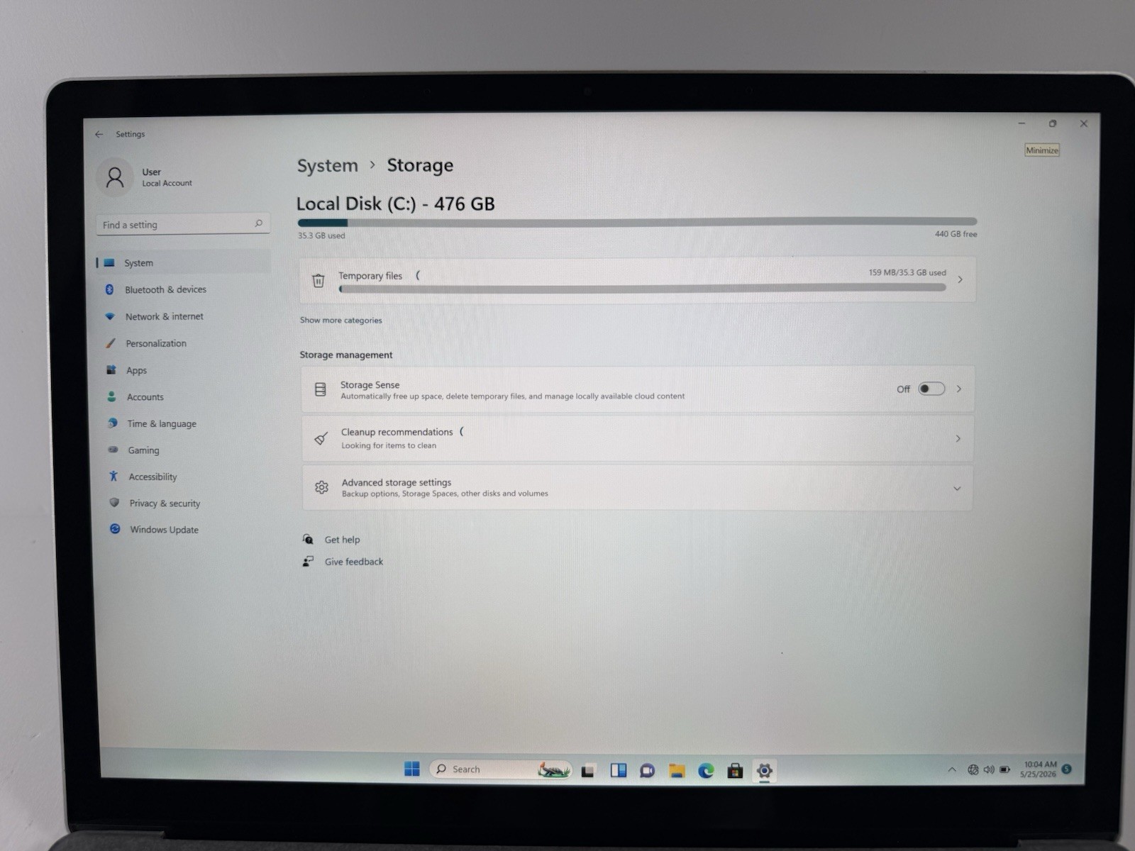 Microsoft Surface Laptop 5 13.5” 1950 Intel Core i7-1265U 16GB RAM 512GB NVME