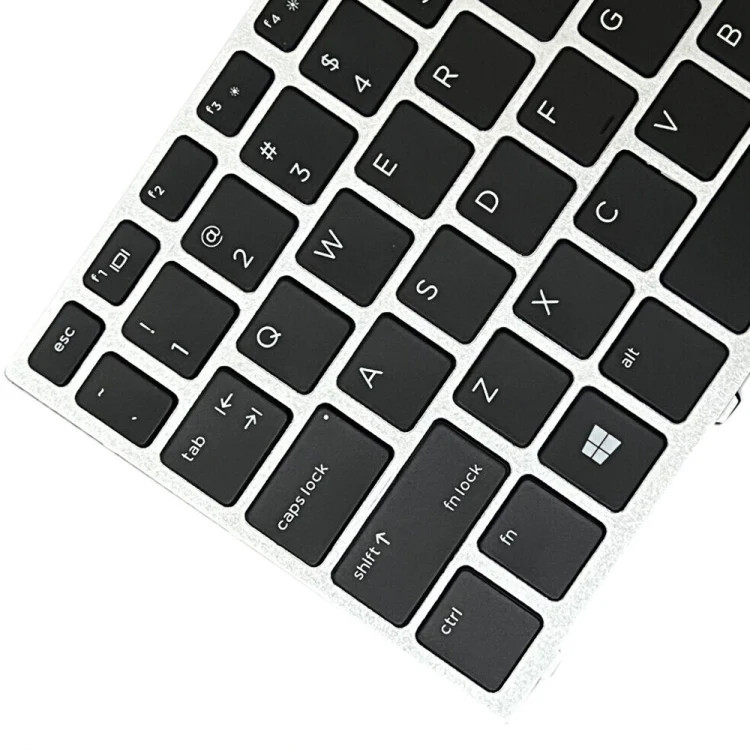 Silver Frame US Version Laptop Backlight Keyboard, For HP ProBook 650 G4