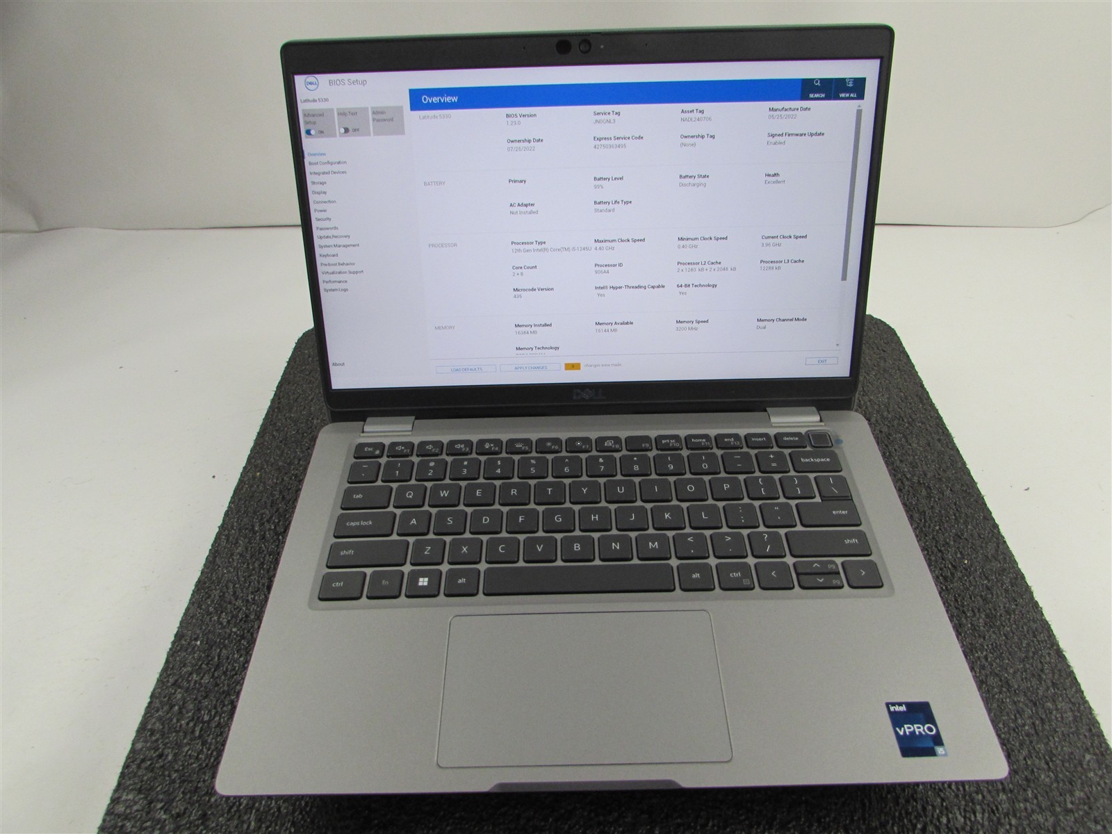 DELL LATITUDE 5330 FHD TOUCHSCREEN I5-1245U 10 CORE 512GB SSD 16GB RAM NO O.S