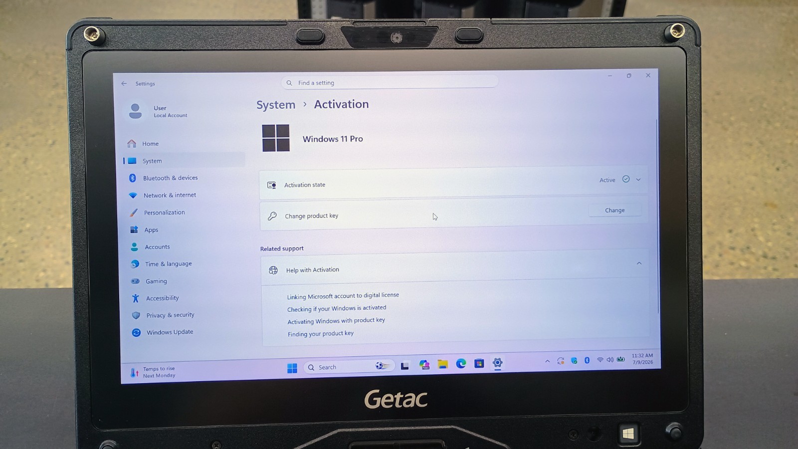 Getac V110G6 Quad Core i5-10210U 1.60GHz – 256GB SSD – 16GB – Win 11 Pro