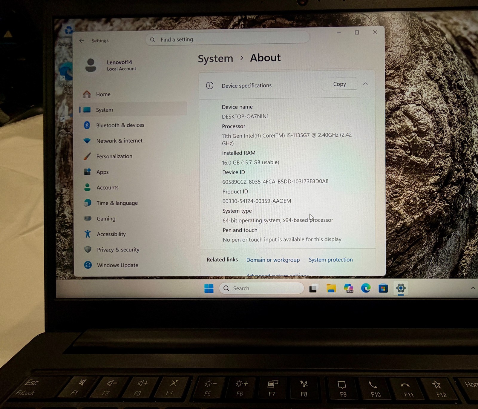 Lenovo ThinkPad E14 Gen 2 i5-1135G7 CPU 16GB RAM 512GB Me Win11 Pro