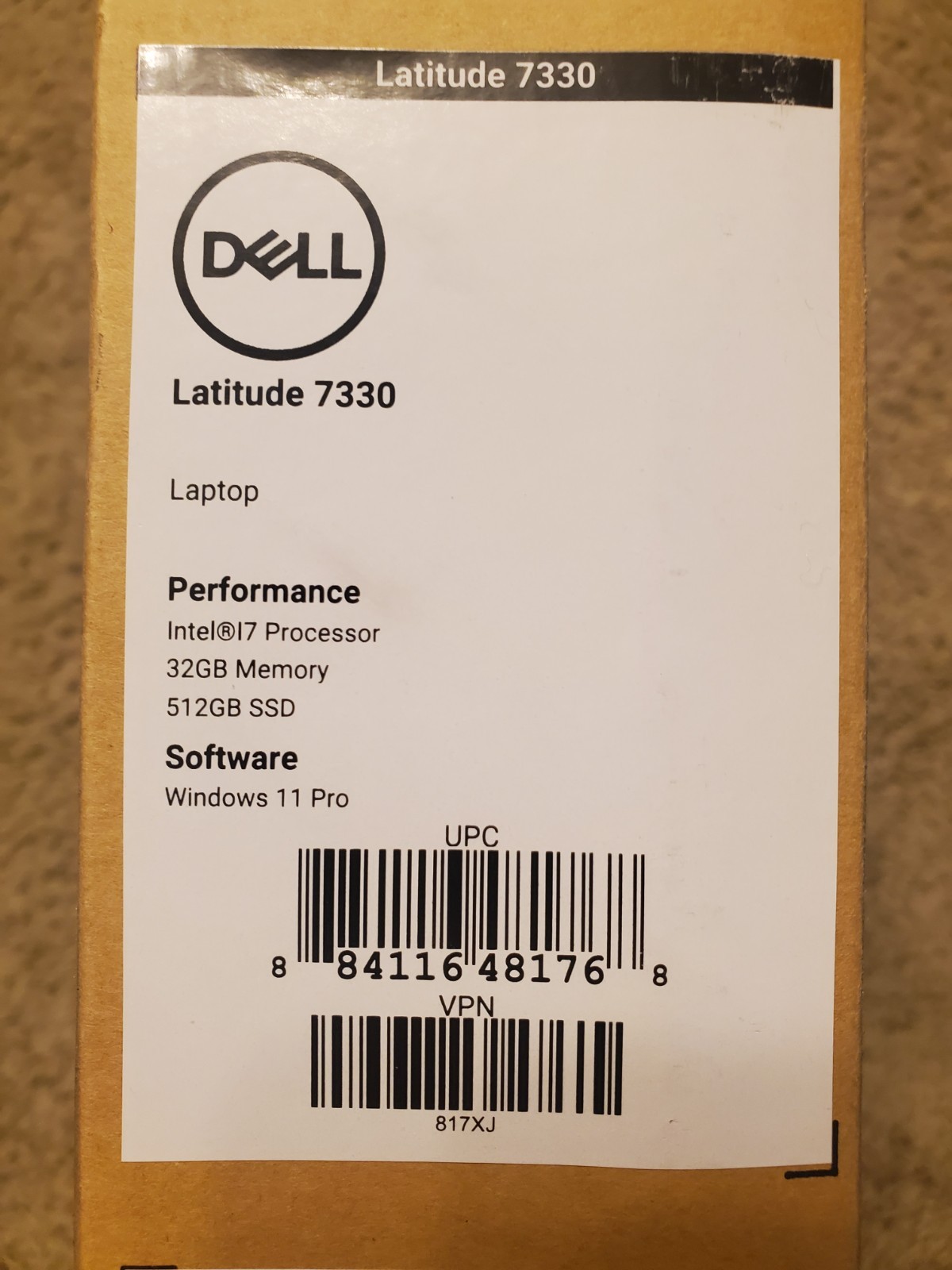 NEW DELL LATITUDE 13 RUGGED EXT 7330 i7 32GB RAM 512GB SSD TOUCH GPS 3YR PRO WTY