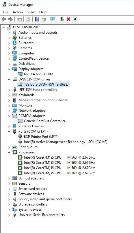 Dell Latitude E6510 Core i5-M560 4GB RAM, 160GB HDD, NVIDIA NVS 3100M, Win10Pro