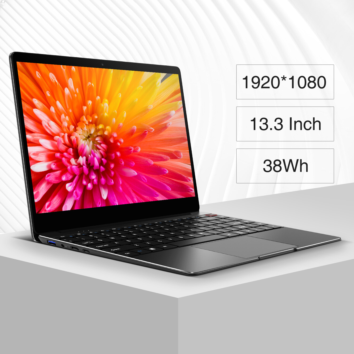 CHUWI AeroBook Laptop, 13.3” IPS Glass, Intel Core, 8GB, 256GB SSD, Win 10 Home