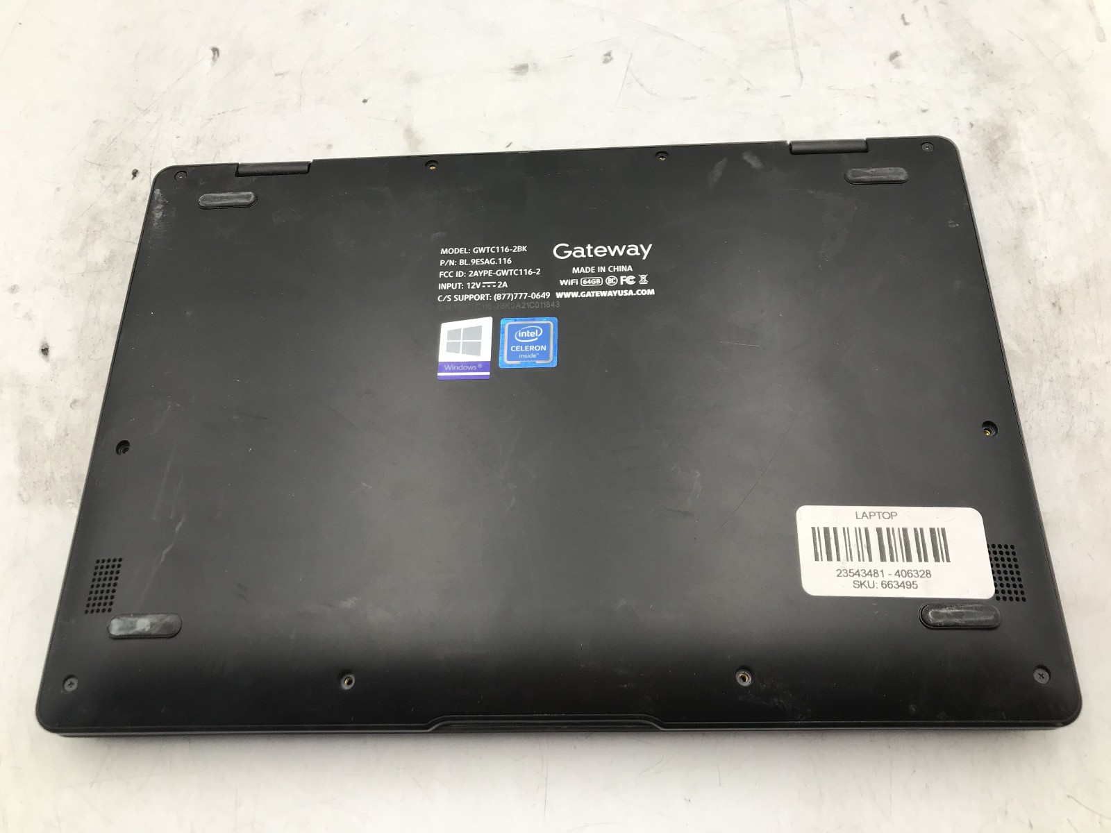 GATEWAY GWTC116 2BK – FOR PARTS/REPAIR – INTEL CELERON N4020 – 4GB RAM -READ- BB