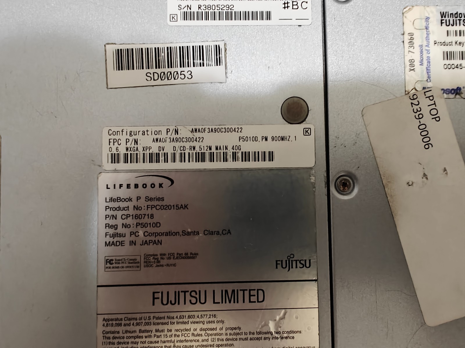 fujitsu lifebook P5010D