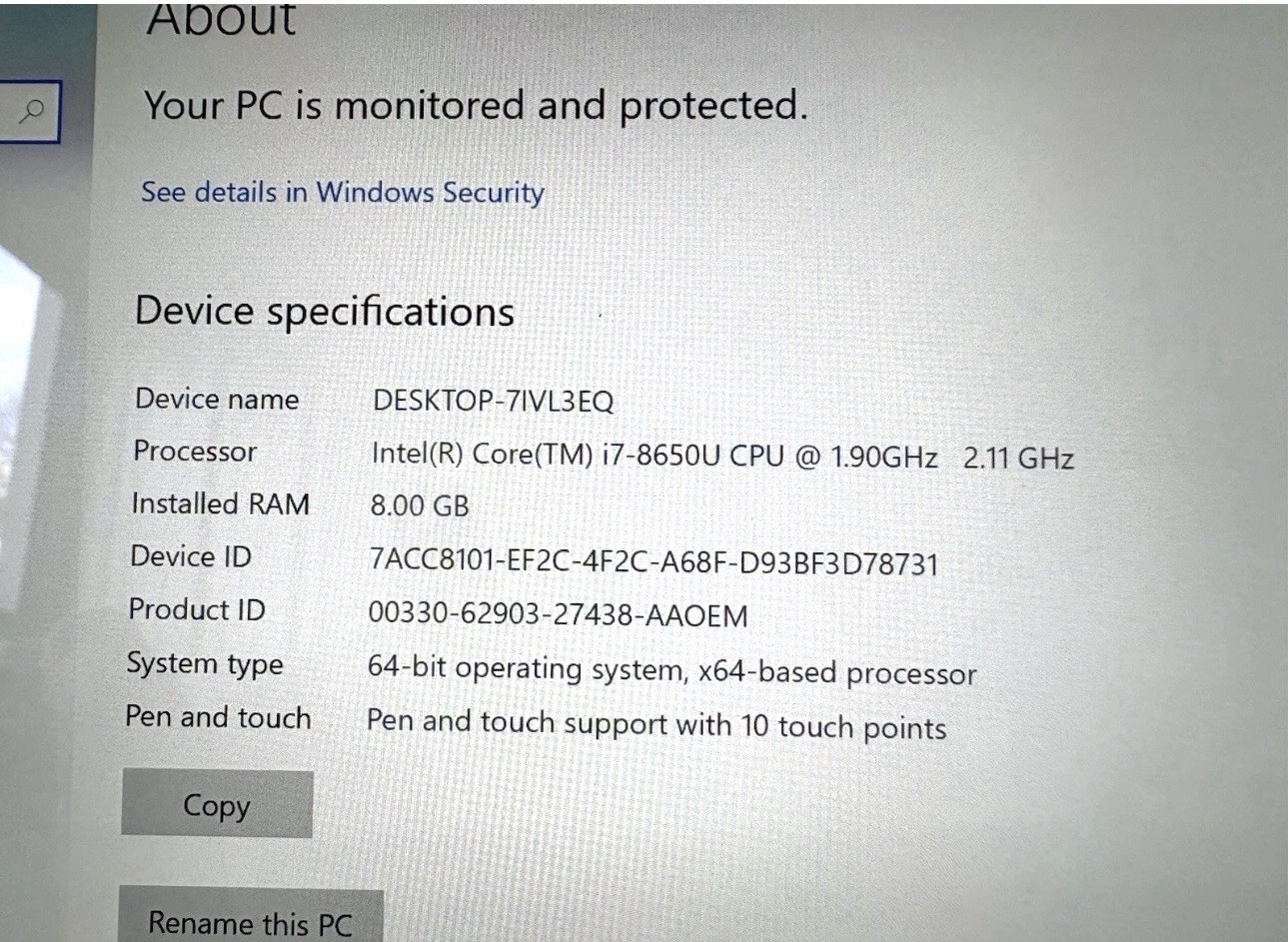 Microsoft Surface Pro 6/8 Ram/256 SSD/8th I7/ Charger Included 8GB RAM