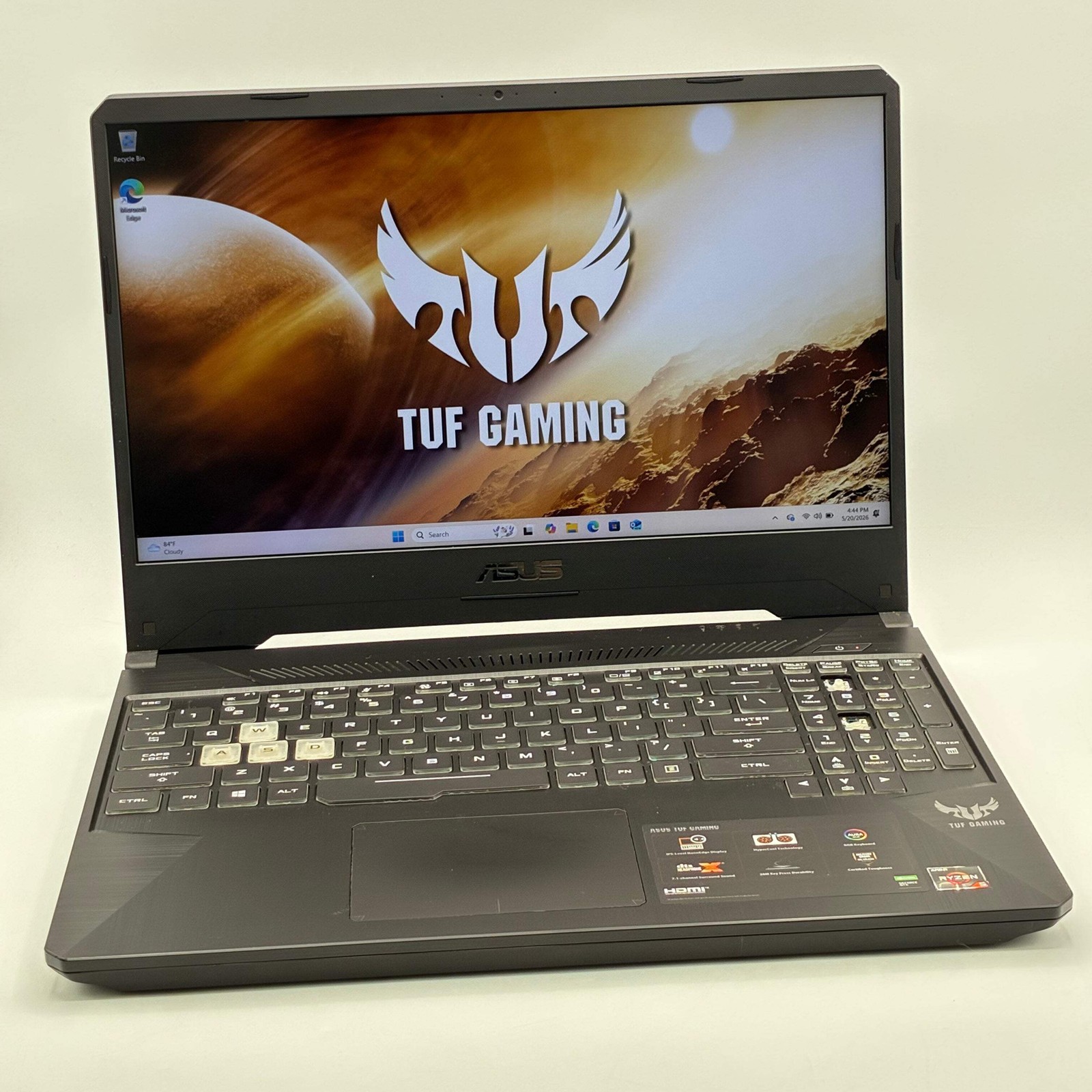 Asus TUF505D 15.6 inch Laptop AMD Ryzen 5 8GB 512GB