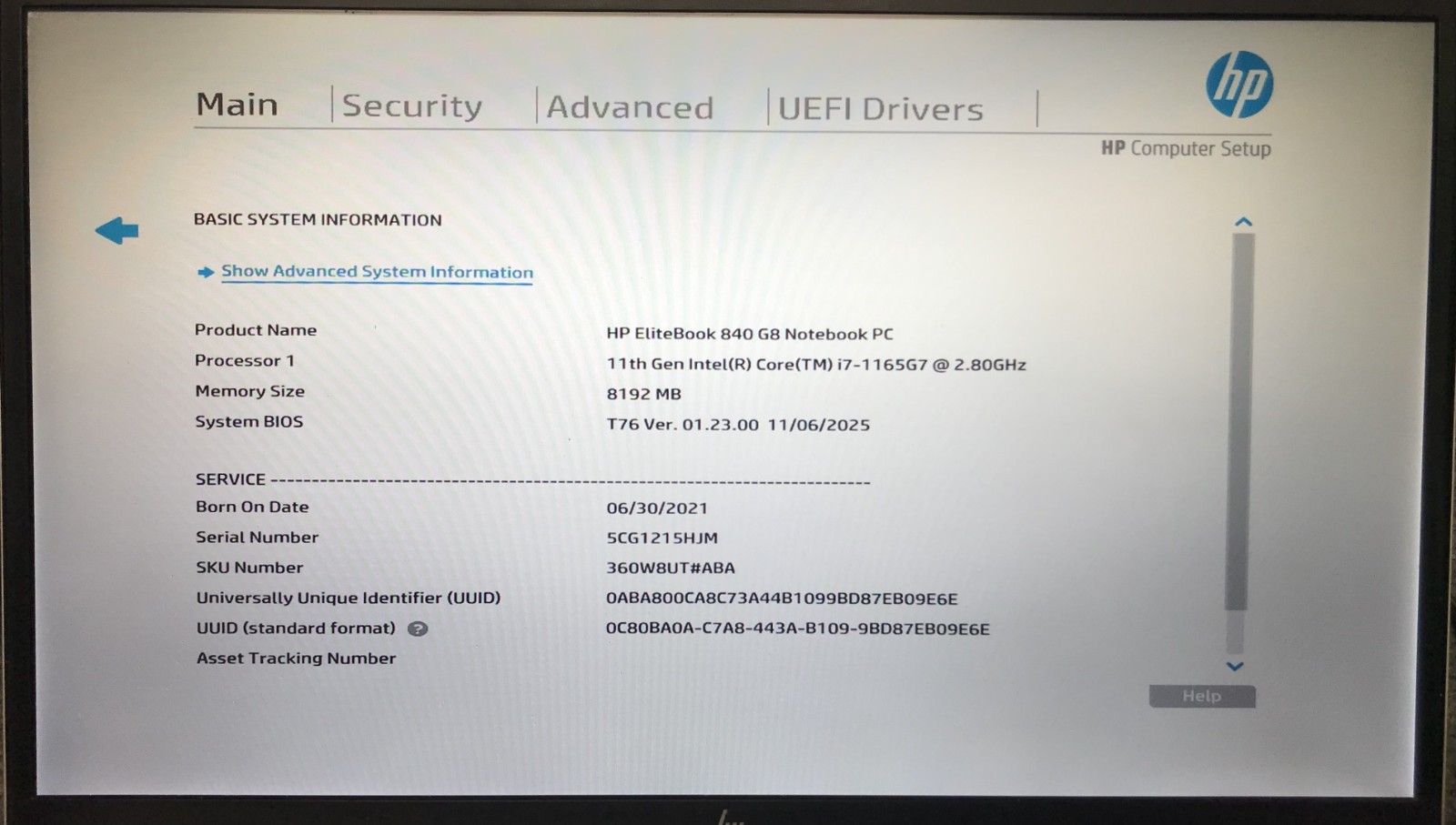 HP EliteBook 840 G8 14″ Laptop i7-1165G7 8GB RAM 256GB NVMe