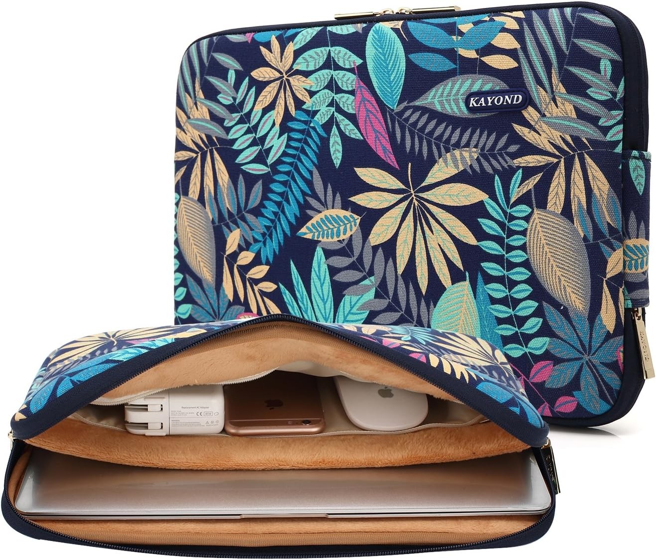 Canvas Water-Resistant Laptop Sleeve Case Bag for 15.6-17 Inch Laptop (17 Inches