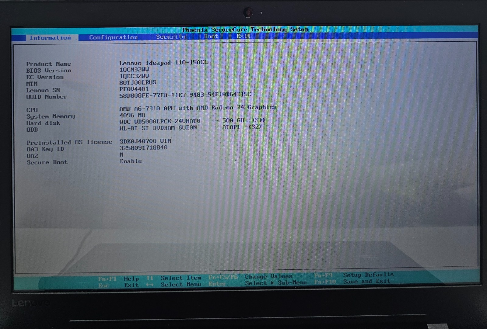 Lenovo IdeaPad 110-15ACL Laptop AMD A6-7310 4GB Ram 500GB HDD No OS (FL)