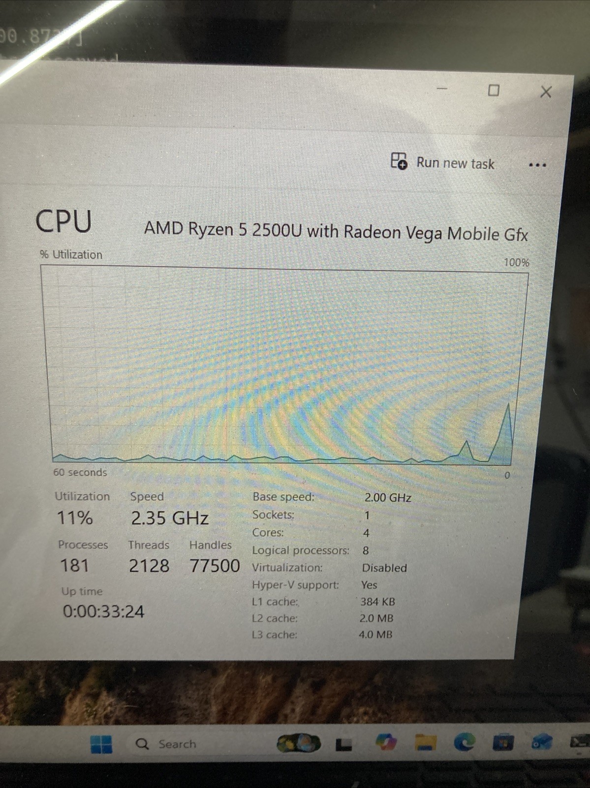 HP ENVY X360 CONVERTIBLE AMD RYZEN 5 2500U 2.00GHz 8GB 128GB TOUCH W11 Pro