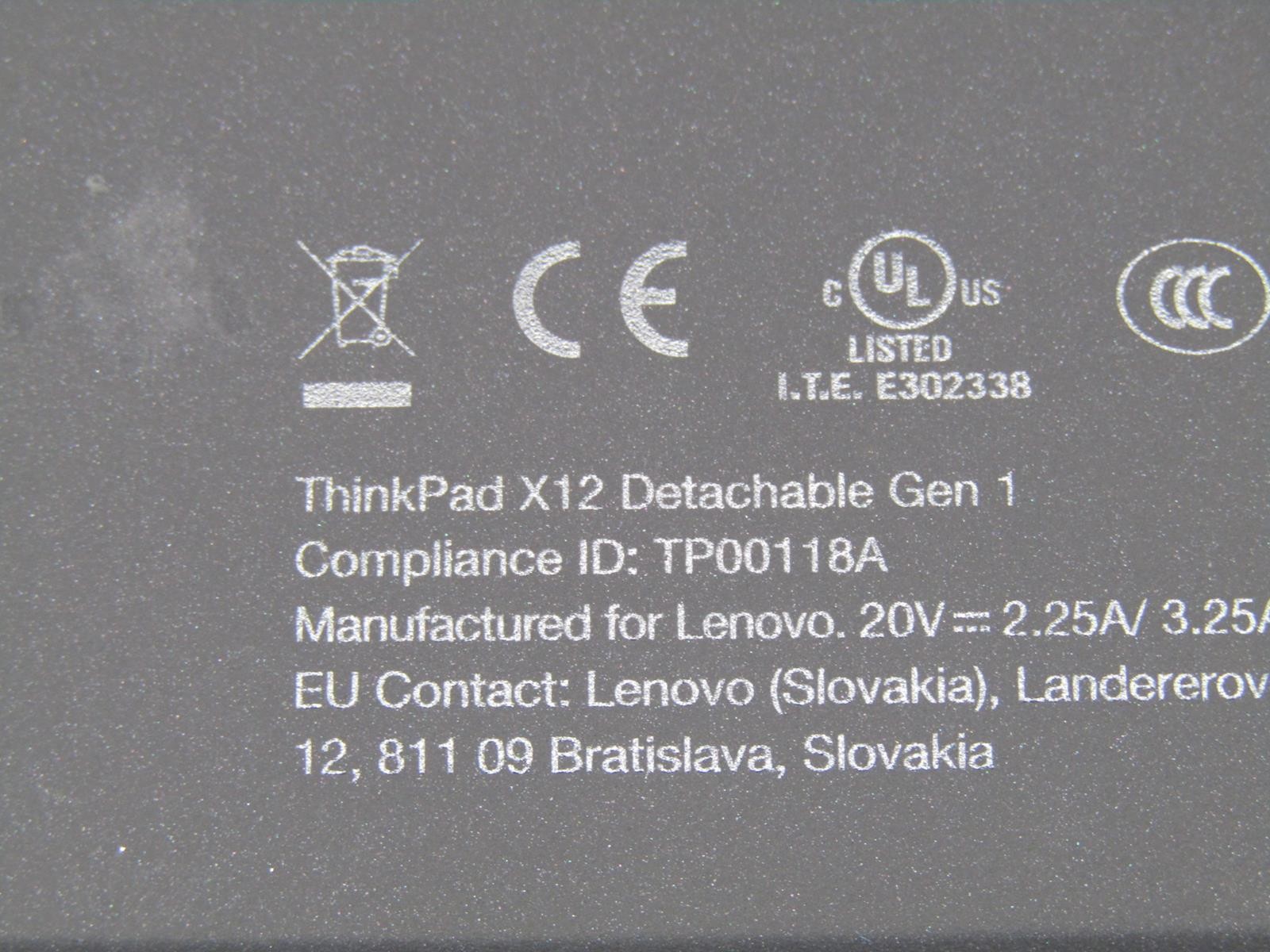 Lenovo ThinkPad X12 Detachable Gen 1 12.3″ | i5-1140G7 | 16GB LPDDR4 | 256GB SSD