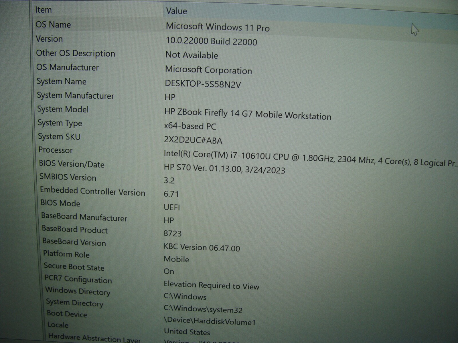 HP ZBook Firefly 14 G7 Mobile Workstation 14″ Laptop Intel i7-10610U 1.8 Ghz 16G