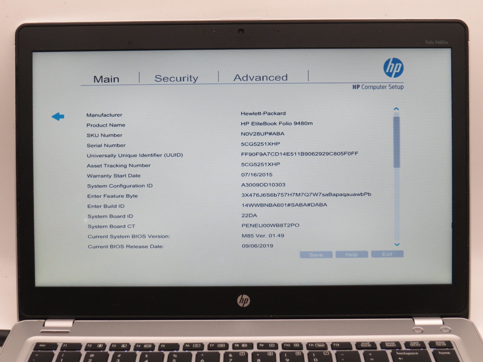 HP EliteBook Folio 9480m i5-4310U @ 2GHz 16GB DDR3 128GB m2 14″ No OS