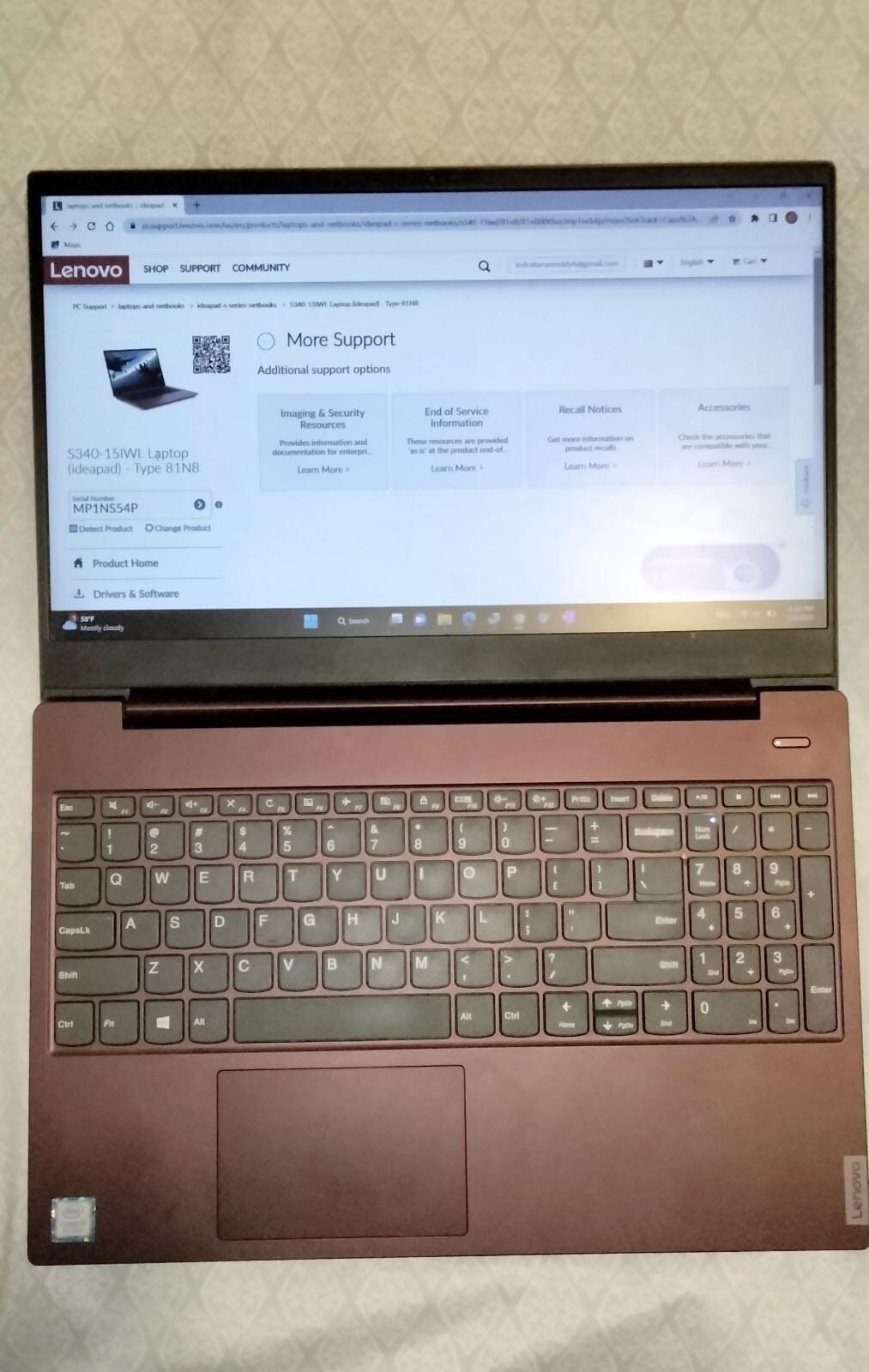 Lenovo IdeaPad S540-15IWL 15.6 intel i7-8565U/12GB DDR4/250GB SSD&480GB HDD