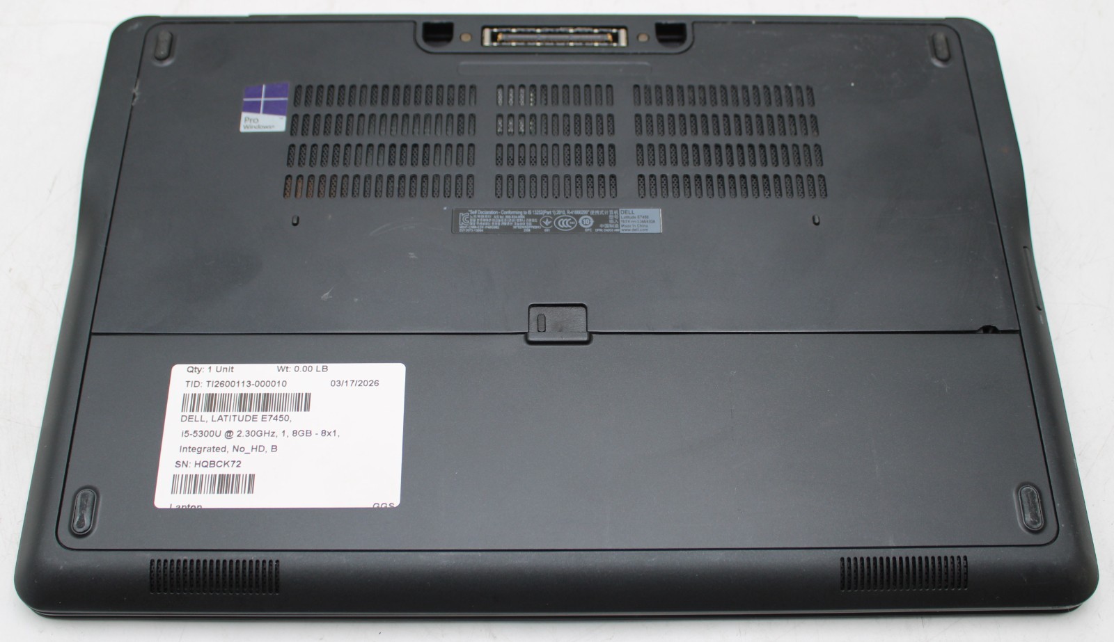 14″ Dell LATITUDE E7450 Laptop i5-5300U @ 2.30GHz 8GB RAM 128GB SSD Win 10 Pro