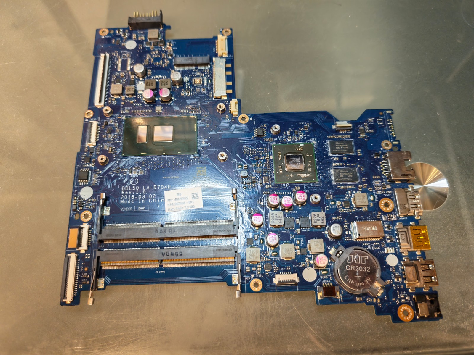 HP 15-AY 250 G6 G5 15-AC MOTHERBOARD LA-D704P I7-6500U AMD R7 M440 INTEL 520 #
