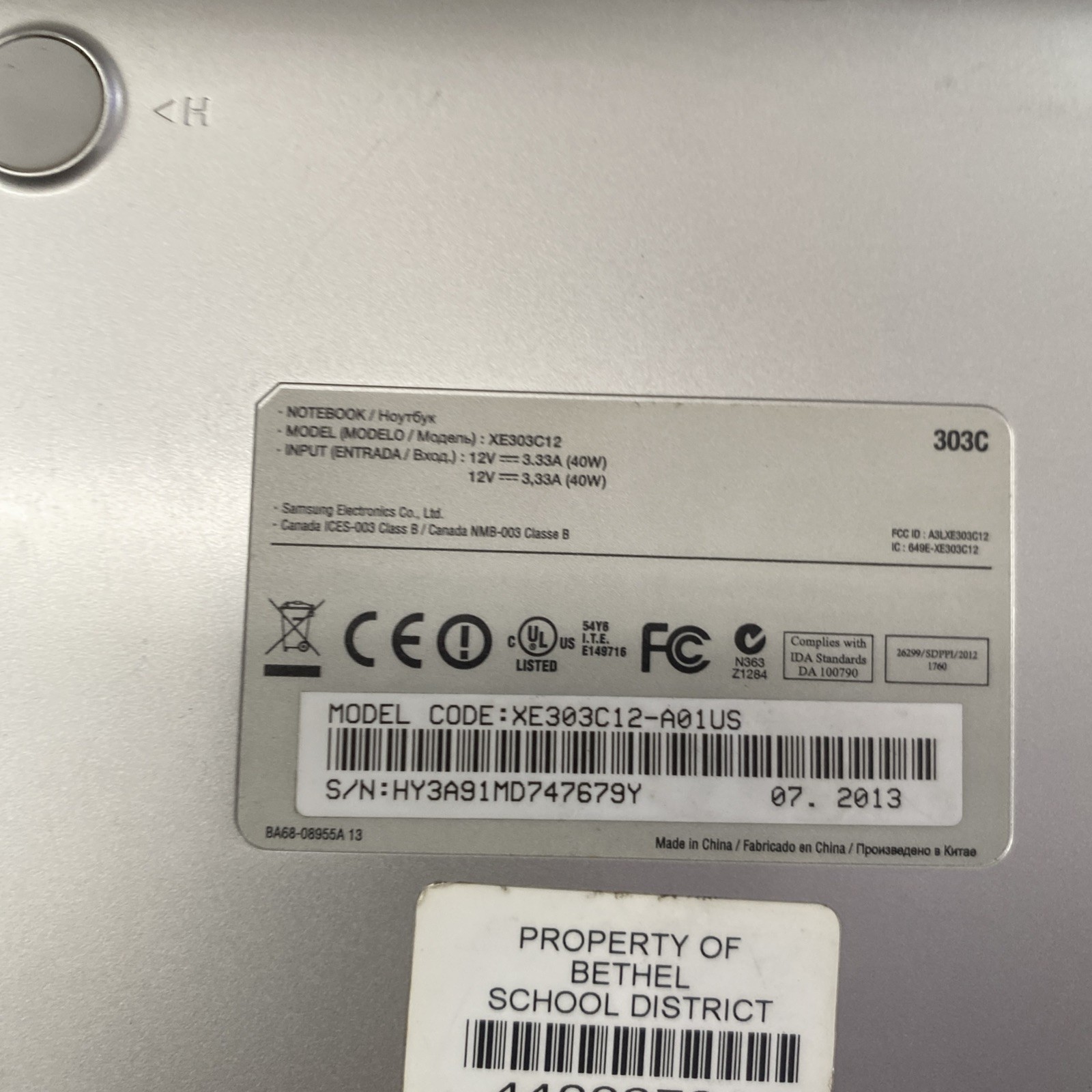 Lot 5x Samsung Dell Chromebook XE303C12 School Surplus Untested No power Supply