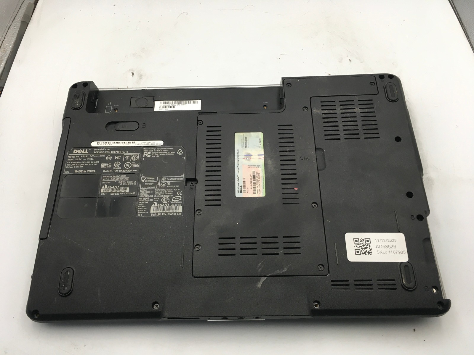 DELL INSPIRON 1525 – BOOTS TO BIOS – INTEL PENTIUM – 3GB RAM – 15″ – READ – BB!
