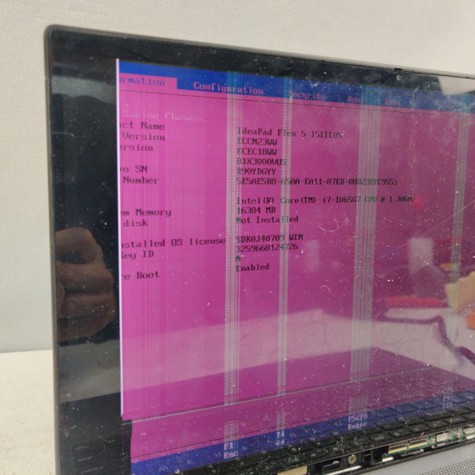 FOR PARTS, Lenovo IdeaPad Flex 5 15IIL05 i7-1065G7 16GB 15.6″ NO SSD/OS/ADAPTER
