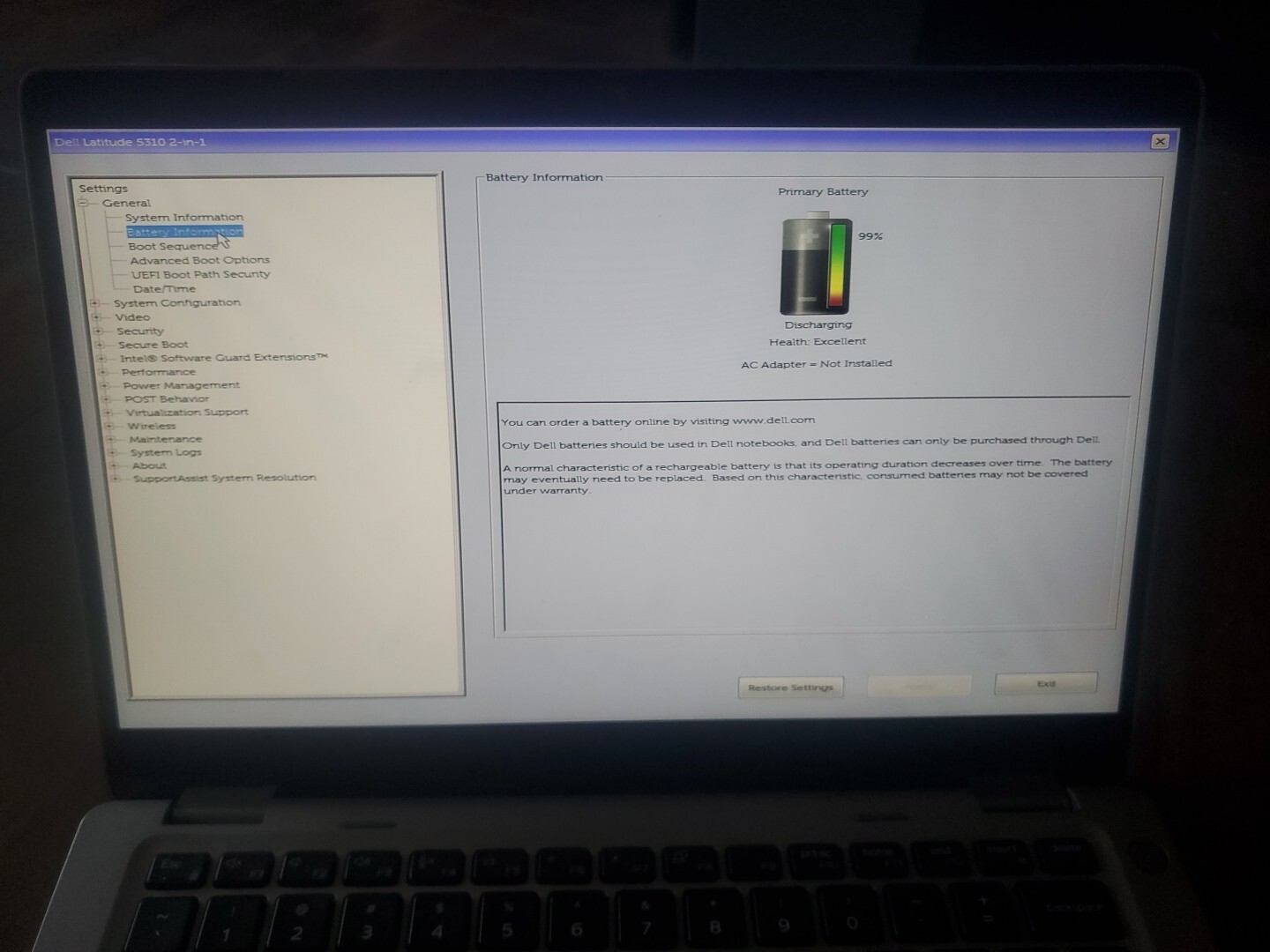 Dell 5310 13in i5-10310U 8GB 240GB. Touchscreen