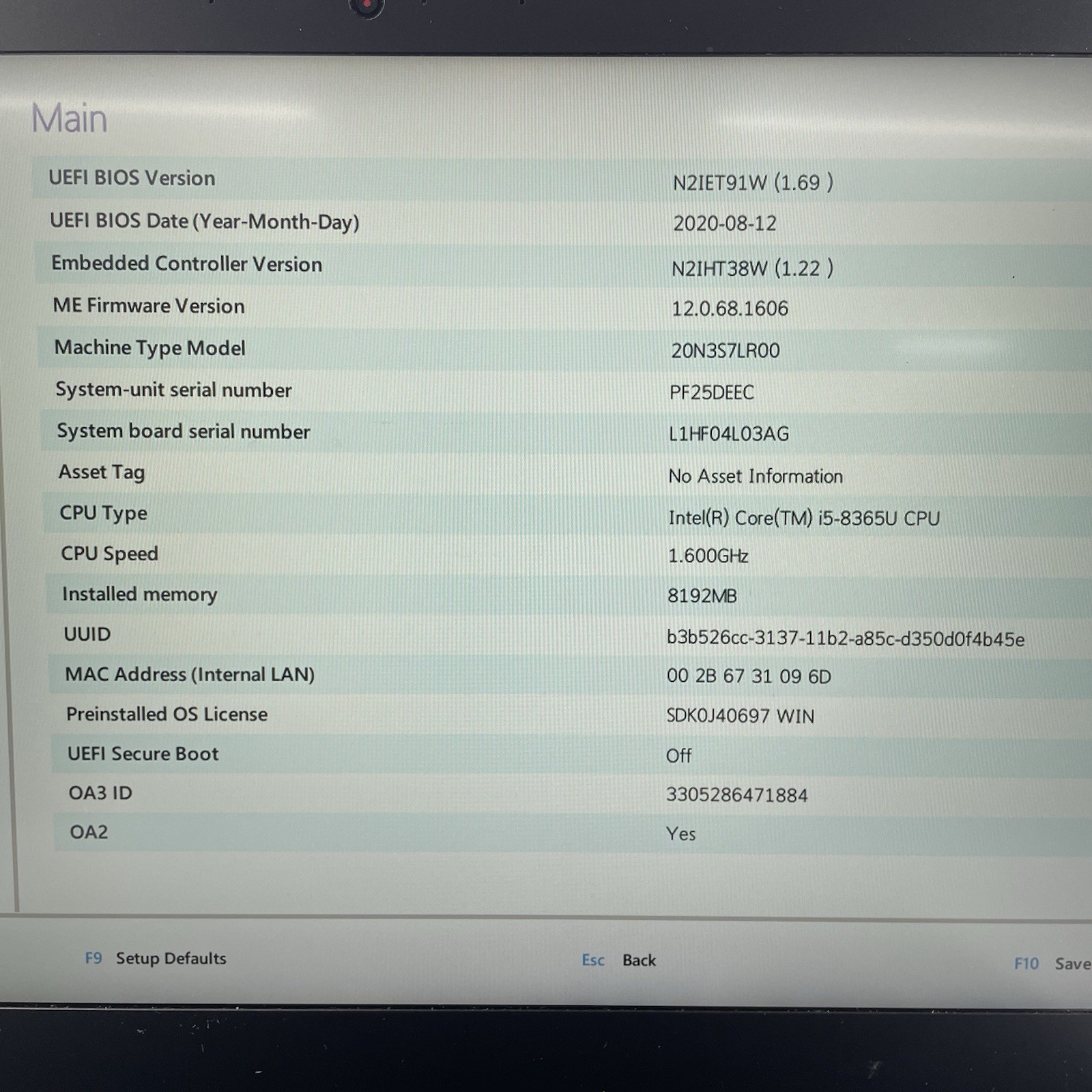 Lenovo ThinkPad T490 14″ i5-8365U 1.60 GHz 8 GB RAM No SSD/OS/AC